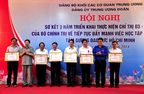 Đảng ủy Trung ương Đoàn Sơ kết 3 năm thực hiện Chỉ thị 03-CT TW của Bộ Chính trị